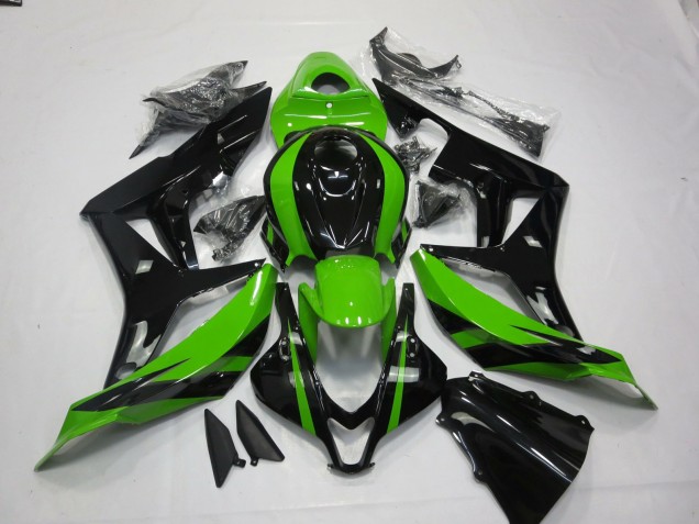 Aftermarket 2007-2008 Vibrant Green and Black Honda CBR600RR Motorcycle Fairings Aftermarket 2007-2008 Vibrant Green and Black Honda CBR600RR Motorcycle Fairings