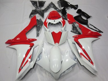 Aftermarket 2007-2008 White Red custom Yamaha R1 Motorcycle Fairings