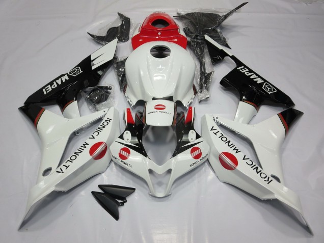Aftermarket 2007-2008 White and Red KM Honda CBR600RR Motorcycle Fairings Aftermarket 2007-2008 White and Red KM Honda CBR600RR Motorcycle Fairings