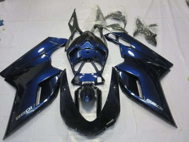 Aftermarket 2007-2012 Deep Blue Ducati 848 1098 1198 Motorcycle Fairings