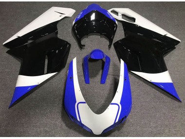 Aftermarket 2007-2012 Gloss Blue White and Black Ducati 848 1098 1198 Motorcycle Fairings