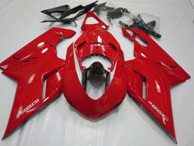 Aftermarket 2007-2012 OEM Style Gloss Red Ducati 848 1098 1198 Motorcycle Fairings