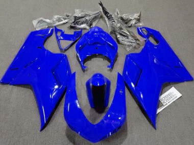 Aftermarket 2007-2012 Plain Gloss Blue Ducati 848 1098 1198 Motorcycle Fairings