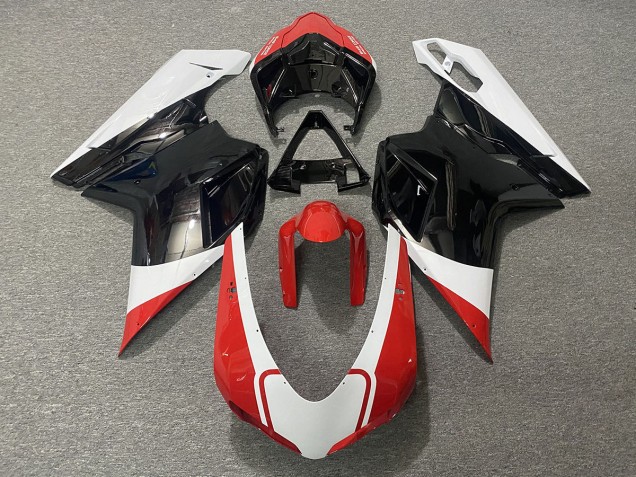 Aftermarket 2007-2012 Gloss Red White and Black Ducati 848 1098 1198 Motorcycle Fairings Aftermarket 2007-2012 Gloss Red White and Black Ducati 848 1098 1198 Motorcycle Fairings