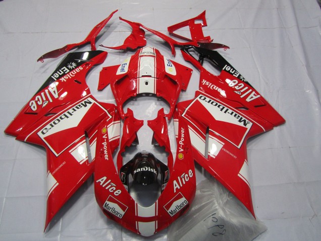 Aftermarket 2007-2012 Marlboro Ducati 848 1098 1198 Motorcycle Fairings Aftermarket 2007-2012 Marlboro Ducati 848 1098 1198 Motorcycle Fairings