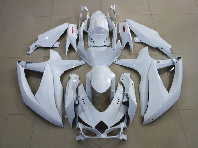 Aftermarket 2008-2010 Bright White and Red Suzuki GSXR 600-750 Motorcycle Fairings Aftermarket 2008-2010 Bright White and Red Suzuki GSXR 600-750 Motorcycle Fairings
