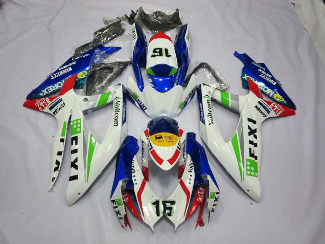 Aftermarket 2008-2010 Fixi Blue Suzuki GSXR 600-750 Motorcycle Fairings Aftermarket 2008-2010 Fixi Blue Suzuki GSXR 600-750 Motorcycle Fairings