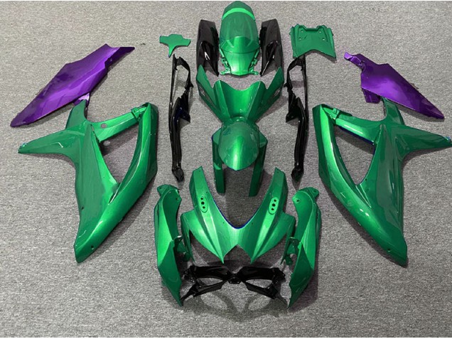 Aftermarket 2008-2010 Green and Purple Suzuki GSXR 600-750 Motorcycle Fairings Aftermarket 2008-2010 Green and Purple Suzuki GSXR 600-750 Motorcycle Fairings