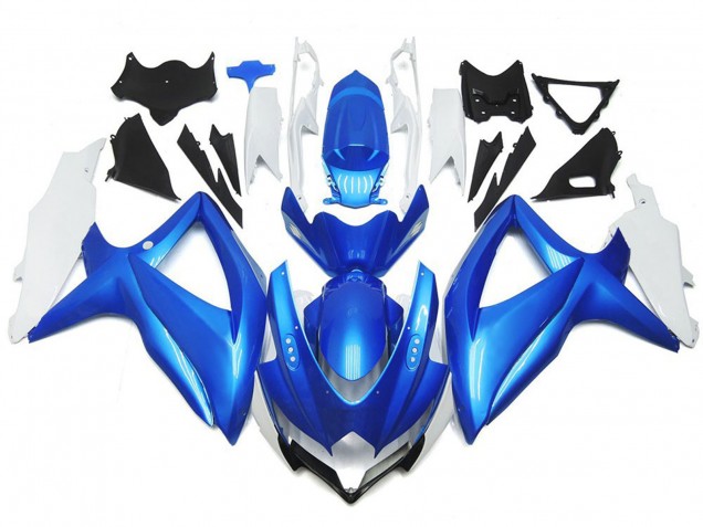 Aftermarket 2008-2010 Light Blue and White Custom Style Suzuki GSXR 600-750 Motorcycle Fairings Aftermarket 2008-2010 Light Blue and White Custom Style Suzuki GSXR 600-750 Motorcycle Fairings