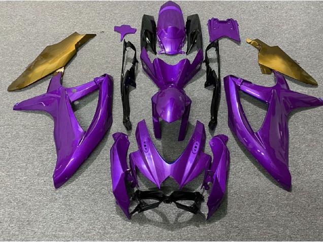 Aftermarket 2008-2010 Purple and Gold Suzuki GSXR 600-750 Motorcycle Fairings Aftermarket 2008-2010 Purple and Gold Suzuki GSXR 600-750 Motorcycle Fairings