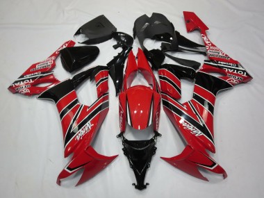 Aftermarket 2008-2010 Red Black Kawasaki ZX10R Motorcycle Fairings