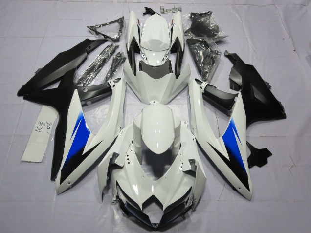 Aftermarket 2008-2010 White and Black Suzuki GSXR 600-750 Motorcycle Fairings Aftermarket 2008-2010 White and Black Suzuki GSXR 600-750 Motorcycle Fairings