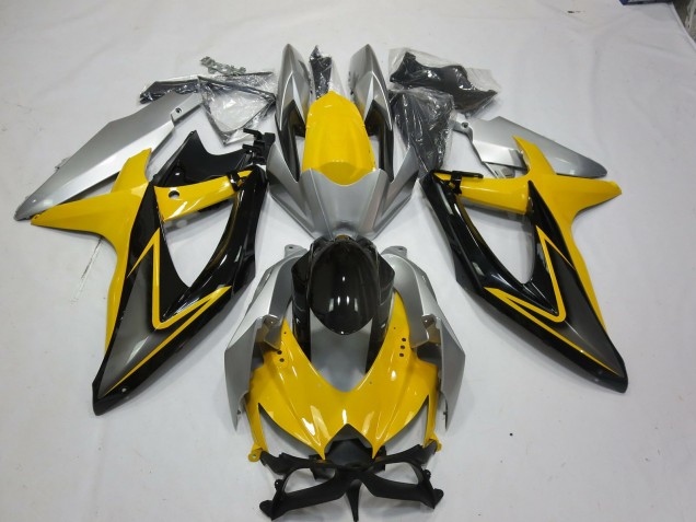 Aftermarket 2008-2010 Yellow Black Suzuki GSXR 600-750 Motorcycle Fairings Aftermarket 2008-2010 Yellow Black Suzuki GSXR 600-750 Motorcycle Fairings