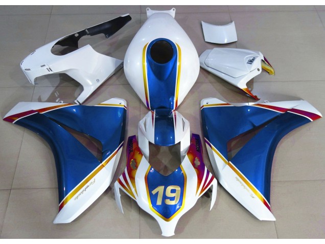 Aftermarket 2008-2011 Gloss Blue and White Honda CBR1000RR Motorcycle Fairings Aftermarket 2008-2011 Gloss Blue and White Honda CBR1000RR Motorcycle Fairings