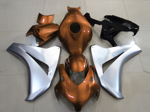 Aftermarket 2008-2011 Gloss Orange and Silver Honda CBR1000RR Motorcycle Fairings Aftermarket 2008-2011 Gloss Orange and Silver Honda CBR1000RR Motorcycle Fairings