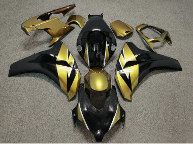 Aftermarket 2008-2011 Gold and Black Honda CBR1000RR Motorcycle Fairings