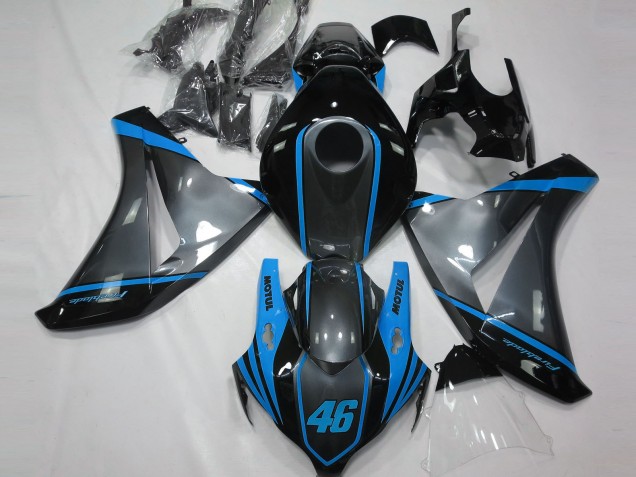 Aftermarket 2008-2011 Gray Motul & Light Blue Honda CBR1000RR Motorcycle Fairings Aftermarket 2008-2011 Gray Motul & Light Blue Honda CBR1000RR Motorcycle Fairings