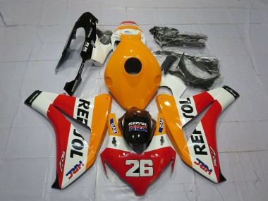 Aftermarket 2008-2011 Light Orange Repsol Honda CBR1000RR Motorcycle Fairings