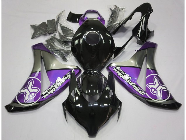 Aftermarket 2008-2011 Purple on Black Custom Honda CBR1000RR Motorcycle Fairings Aftermarket 2008-2011 Purple on Black Custom Honda CBR1000RR Motorcycle Fairings