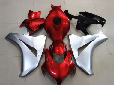 Aftermarket 2008-2011 Silver and Candy Apple Honda CBR1000RR Motorcycle Fairings