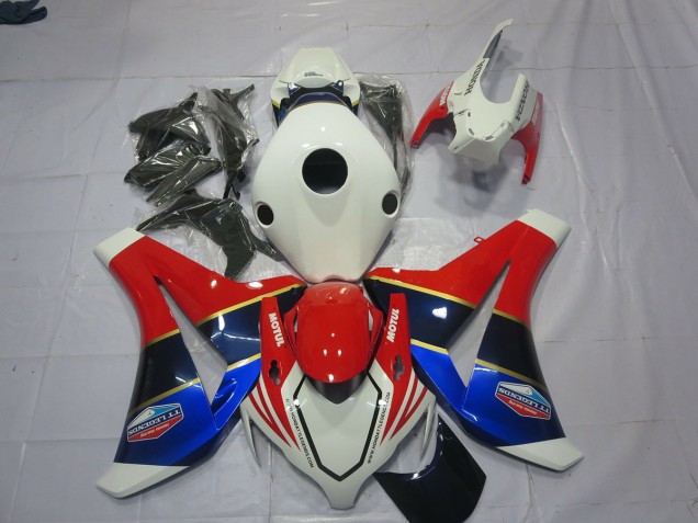 Aftermarket 2008-2011 White Blue and Red Honda CBR1000RR Motorcycle Fairings Aftermarket 2008-2011 White Blue and Red Honda CBR1000RR Motorcycle Fairings