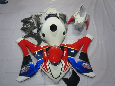 Aftermarket 2008-2011 White Blue and Red Honda CBR1000RR Motorcycle Fairings