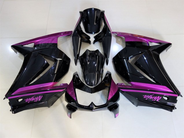 Aftermarket 2008-2013 Gloss Black & Purple Kawasaki Ninja 250 Motorcycle Fairings