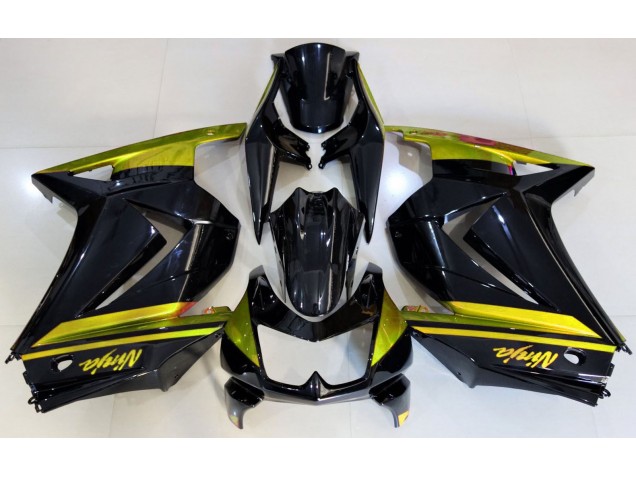 Aftermarket 2008-2013 Gloss Black & Yellow Kawasaki Ninja 250 Motorcycle Fairings
