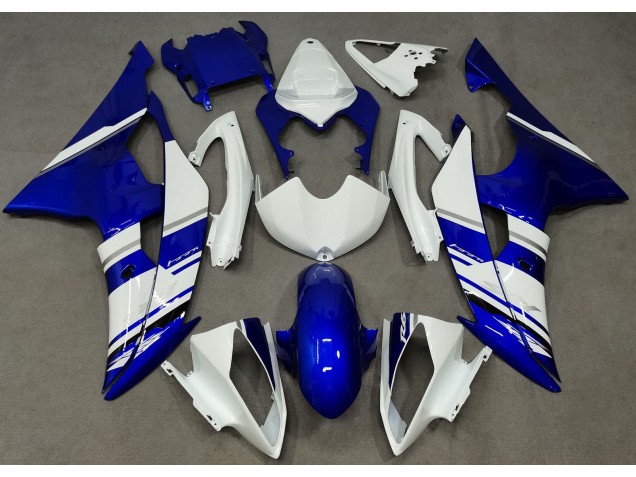 Aftermarket 2008-2016 Blue and White Custom OEM Style Yamaha R6 Motorcycle Fairings Aftermarket 2008-2016 Blue and White Custom OEM Style Yamaha R6 Motorcycle Fairings