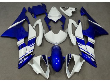 Aftermarket 2008-2016 Blue and White Custom OEM Style Yamaha R6 Motorcycle Fairings