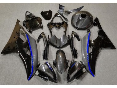 Aftermarket 2008-2016 Carbon Fiber & Blue Yamaha R6 Motorcycle Fairings