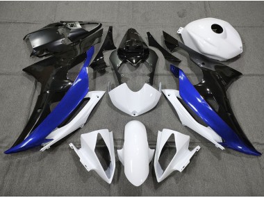 Aftermarket 2008-2016 Custom Blue Black and White Yamaha R6 Motorcycle Fairings