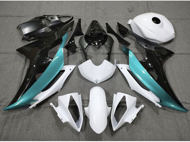 Aftermarket 2008-2016 Custom LightBlue Black and White Yamaha R6 Motorcycle Fairings Aftermarket 2008-2016 Custom LightBlue Black and White Yamaha R6 Motorcycle Fairings
