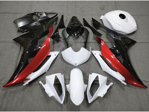 Aftermarket 2008-2016 Custom Red Black and White Yamaha R6 Motorcycle Fairings Aftermarket 2008-2016 Custom Red Black and White Yamaha R6 Motorcycle Fairings