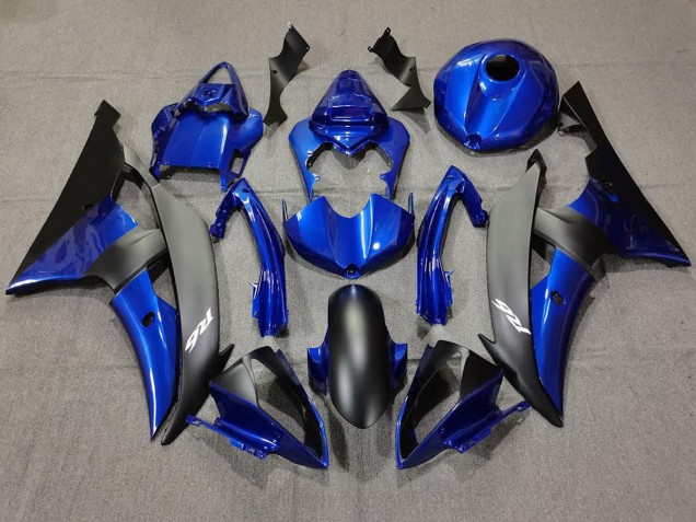 Aftermarket 2008-2016 Dark Blue and Matte Black Yamaha R6 Motorcycle Fairings