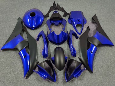 Aftermarket 2008-2016 Deep Blue and Matte Black Yamaha R6 Motorcycle Fairings