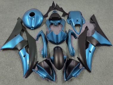 Aftermarket 2008-2016 Electric Blue and Matte Black Yamaha R6 Motorcycle Fairings