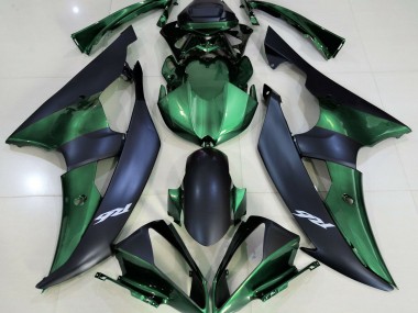 Aftermarket 2008-2016 Forest Green and Matte Black Yamaha R6 Motorcycle Fairings