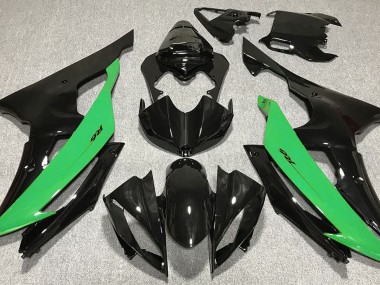 Aftermarket 2008-2016 Gloss Black & Green Yamaha R6 Motorcycle Fairings