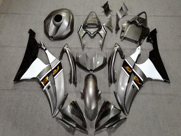 Aftermarket 2008-2016 Gloss Gray & Bronze Yamaha R6 Motorcycle Fairings Aftermarket 2008-2016 Gloss Gray & Bronze Yamaha R6 Motorcycle Fairings