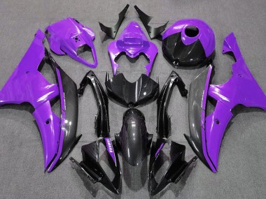 Aftermarket 2008-2016 Gloss Purple and Carbon Yamaha R6 Motorcycle Fairings