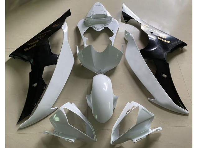 Aftermarket 2008-2016 Gloss White and Black & Gold Yamaha R6 Motorcycle Fairings Aftermarket 2008-2016 Gloss White and Black & Gold Yamaha R6 Motorcycle Fairings