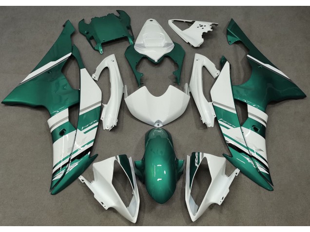 Aftermarket 2008-2016 Gloss White and Seafoam Green OEM Style Yamaha R6 Motorcycle Fairings Aftermarket 2008-2016 Gloss White and Seafoam Green OEM Style Yamaha R6 Motorcycle Fairings