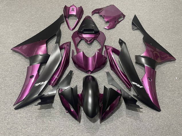 Aftermarket 2008-2016 Light Purple and Matte Black Yamaha R6 Motorcycle Fairings Aftermarket 2008-2016 Light Purple and Matte Black Yamaha R6 Motorcycle Fairings