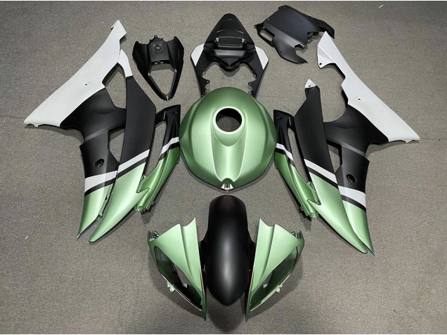 Aftermarket 2008-2016 Matte Black and Green Yamaha R6 Motorcycle Fairings Aftermarket 2008-2016 Matte Black and Green Yamaha R6 Motorcycle Fairings