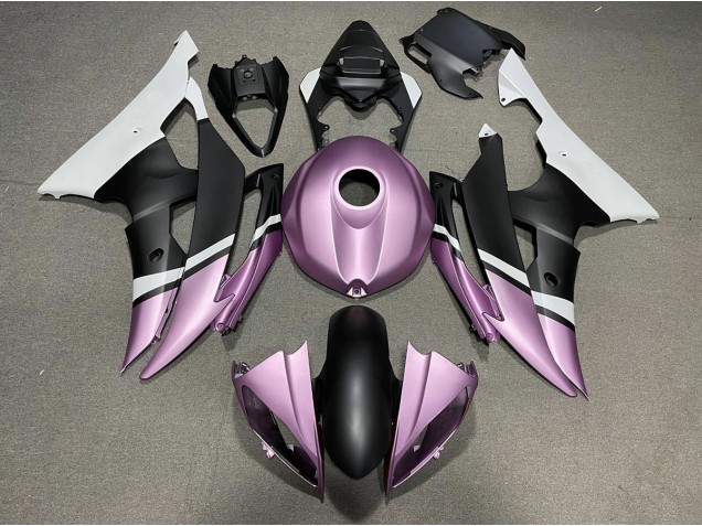 Aftermarket 2008-2016 Matte Black and Light Purple Yamaha R6 Motorcycle Fairings Aftermarket 2008-2016 Matte Black and Light Purple Yamaha R6 Motorcycle Fairings