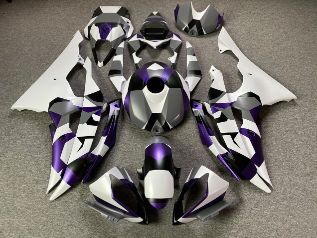 Aftermarket 2008-2016 Mystic Purple Snow Camo Yamaha R6 Motorcycle Fairings Aftermarket 2008-2016 Mystic Purple Snow Camo Yamaha R6 Motorcycle Fairings