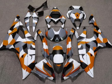 Aftermarket 2008-2016 Orange Camo Plain Yamaha R6 Motorcycle Fairings