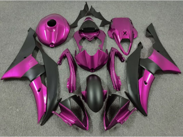 Aftermarket 2008-2016 Pink and Matte Black Yamaha R6 Motorcycle Fairings Aftermarket 2008-2016 Pink and Matte Black Yamaha R6 Motorcycle Fairings