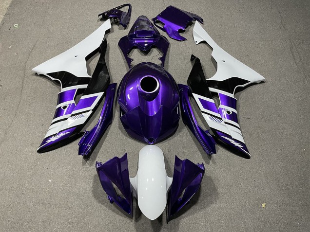 Aftermarket 2008-2016 Purple Black and White OEM Style Yamaha R6 Motorcycle Fairings Aftermarket 2008-2016 Purple Black and White OEM Style Yamaha R6 Motorcycle Fairings